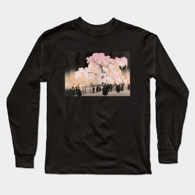 Cherry blossom evening in Maruyama park Long Sleeve T-Shirt by UndiscoveredWonders